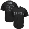 Superb Angels of Anaheim #27 Mike Trout Black Kiiiiid Players Weekend Cool Base Stitched MLB Jersey