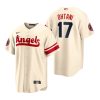 Exceptional Los Angeles Angels #17 Shohei Ohtani Cream Men's MLB Nike 2022 City Connect Game Jersey