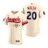 Impressive Los Angeles Angels #20 Jared Walsh Cream Men's MLB Nike Authentic 2022 City Connect Jersey