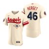Outstanding Los Angeles Angels #46 Jimmy Herget Cream Men's MLB Nike Authentic 2022 City Connect Jersey