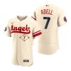 Stunning Los Angeles Angels #7 Jo Adell Cream Men's MLB Nike Authentic 2022 City Connect Jersey