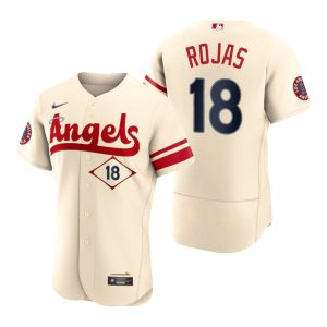 Exceptional Los Angeles Angels #18 Jose Rojas Cream Men's MLB Nike Authentic 2022 City Connect Jersey