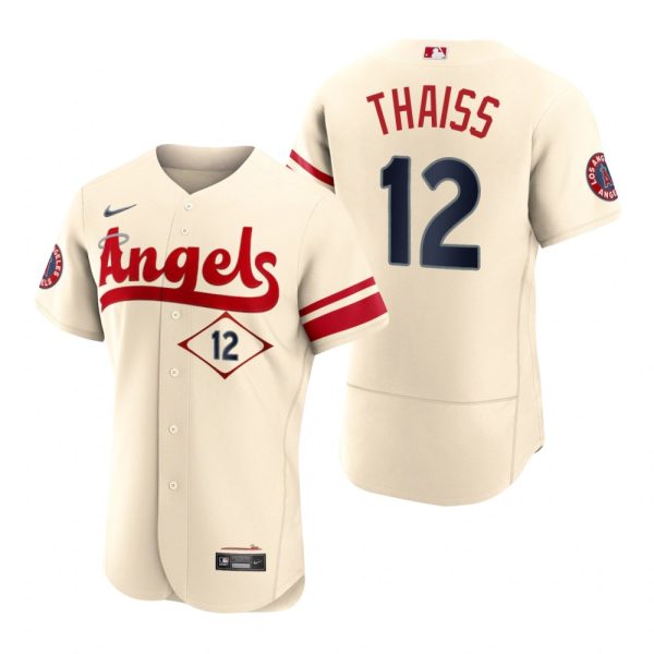 HighQuality Los Angeles Angels #12 Matt Thaiss Cream Men's MLB Nike Authentic 2022 City Connect Jersey