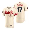 Stunning Los Angeles Angels #17 Shohei Ohtani Cream Men's MLB Nike Authentic 2022 City Connect Jersey