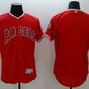 Outstanding Angels of Anaheim Blank Red Flexbase Authentic Collection Stitched MLB Jersey