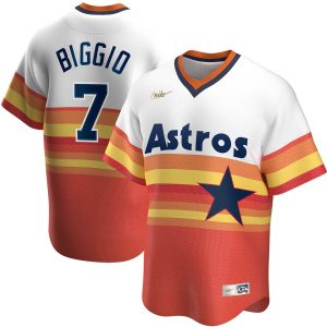 Amazing Houston Astros #7 Craig Biggio Nike Home Cooperstown Collection Player MLB Jersey White
