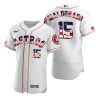 Stunning Houston Astros #15 Carlos Beltran Men's Nike White Fluttering USA Flag Limited Edition Authentic MLB Jersey