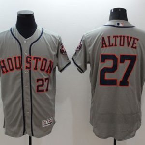 Amazing Astros #27 Jose Altuve Grey Flexbase Authentic Collection Stitched MLB Jersey