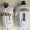 Amazing Astros #1 Carlos Correa White Flexbase Authentic Collection Stitched MLB Jersey