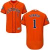 Outstanding Astros #1 Carlos Correa Orange Flexbase Authentic Collection 2019 World Series Bound Stitched MLB Jersey