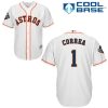 Delightful Astros #1 Carlos Correa White New Cool Base 2019 World Series Bound Stitched MLB Jersey