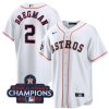 HighQuality Houston Astros #2 Alex Bregman White 2022 World Series Champions Home Stitched Men's Nike MLB Jersey
