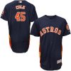 Outstanding Astros #45 Gerrit Cole Navy Blue Flexbase Authentic Collection Stitched MLB Jersey