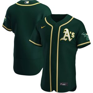 Fantastic Oakland Athletics Men's Nike Green Alternate 2020 Authentic Team MLB Jersey