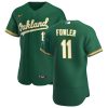 Outstanding Oakland Athletics #11 Dustin Fowler Men's Nike Kelly Green Alternate 2020 Authentic Player MLB Jersey