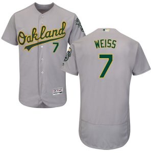 Amazing Athletics #7 Walt Weiss Grey Flexbase Authentic Collection Stitched MLB Jersey