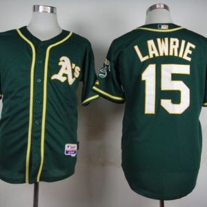 Amazing Athletics #15 Brett Lawrie Green Cool Base Stitched MLB Jersey