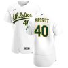 Impressive Oakland Athletics #40 Chris Bassitt Men's Nike White Home 2020 Authentic Player MLB Jersey
