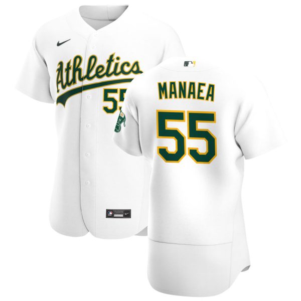 Delightful Oakland Athletics #55 Sean Manaea Men's Nike White Home 2020 Authentic Player MLB Jersey