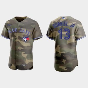 Amazing Toronto Blue Jays #13 Lourdes Gurriel Jr. Men's Nike 2021 Armed Forces Day Authentic MLB Jersey Camo