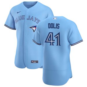 Fantastic Toronto Blue Jays #41 Rafael Dolis Men's Nike Light Blue Alternate 2020 Authentic Player MLB Jersey