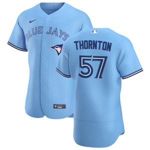 Delightful Toronto Blue Jays #57 Trent Thornton Men's Nike Light Blue Alternate 2020 Authentic Player MLB Jersey