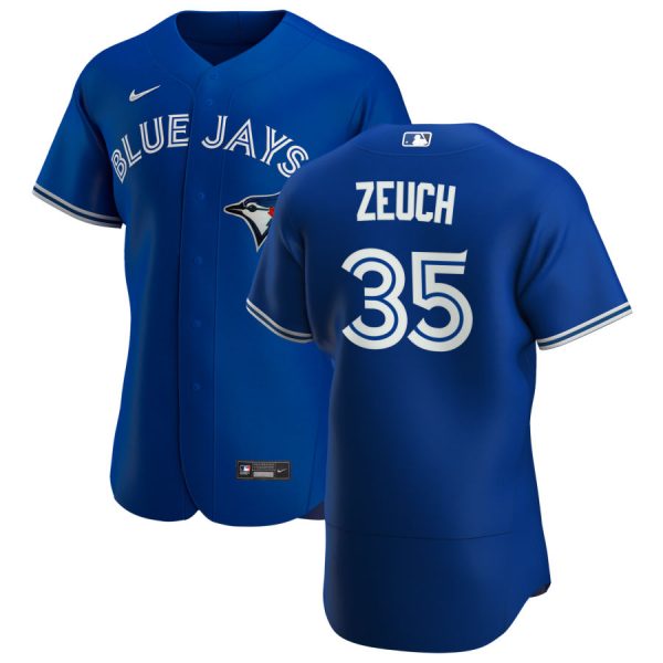 Amazing Toronto Blue Jays #35 T.J. Zeuch Men's Nike Royal Alternate 2020 Authentic Player MLB Jersey