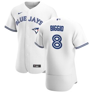 Delightful Toronto Blue Jays #8 Cavan Biggio Men's Nike White Home 2020 Authentic Player MLB Jersey