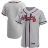 Delightful Atlanta Braves Men's Nike Gray Road 2020 Authentic Official MLB Team Jersey
