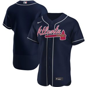 Amazing Atlanta Braves Men's Nike Navy Alternate 2020 Authentic Official MLB Team Jersey
