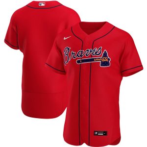 Delightful Atlanta Braves Men's Nike Red Alternate 2020 Authentic Official Team MLB Jersey