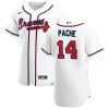 Amazing Atlanta Braves #14 Cristian Pache Men's Nike White Home 2020 Authentic Player MLB Jersey