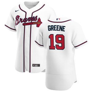 Stunning Atlanta Braves #19 Shane Greene Men's Nike White Home 2020 Authentic Player MLB Jersey