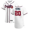 Amazing Atlanta Braves #20 Marcell Ozuna Men's Nike White Home 2020 Authentic Player MLB Jersey