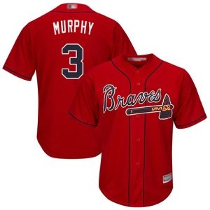 Premium Braves #3 Dale Murphy Red Cool Base Stitched MLB Jersey