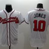 HighQuality Braves #10 Chipper Jones White Flexbase Authentic Collection Stitched MLB Jersey