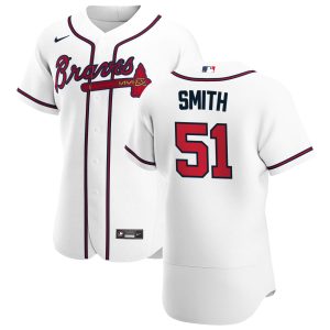 Fantastic Atlanta Braves #51 Will Smith Men's Nike White Home 2020 Authentic Player MLB Jersey
