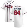HighQuality Atlanta Braves #64 Tucker Davidson Men's Nike White Home 2020 Authentic Player MLB Jersey