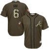 Amazing Braves #6 Bobby Cox Green Salute to Service Stitched MLB Jersey
