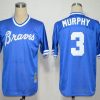 Impressive Mitchell and Ness Braves #3 Dale Murphy Blue Throwback Stitched MLB Jersey