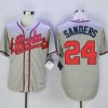 Delightful Braves #24 Deion Sanders Grey New Cool Base Stitched MLB Jersey