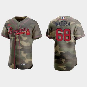 Fantastic Atlanta Braves #68 Tyler Matzek Men's Nike 2021 Armed Forces Day Authentic MLB Jersey  Camo