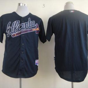 Exceptional Braves Blank Blue Alternate Stitched MLB Jersey
