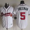 HighQuality Braves #5 Freddie Freeman White New Cool Base Stitched MLB Jersey
