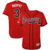 Premium Braves #3 Dale Murphy Red Flexbase Authentic Collection Stitched MLB Jersey