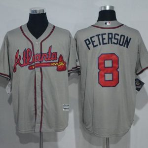 Outstanding Braves #8 Jace Peterson Grey New Cool Base Stitched MLB Jersey