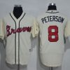Amazing Braves #8 Jace Peterson Cream New Cool Base Stitched MLB Jersey