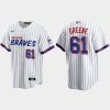 Exceptional Atlanta Braves #61 Shane Greene White Men's Nike 2021 City Connect Replica MLB Jersey