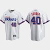 Premium Atlanta Braves #40 Mike Soroka White Men's Nike 2021 City Connect Replica MLB Jersey