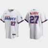 Premium Atlanta Braves #27 Fred Mcgriff White Men's Nike 2021 City Connect Replica MLB Jersey